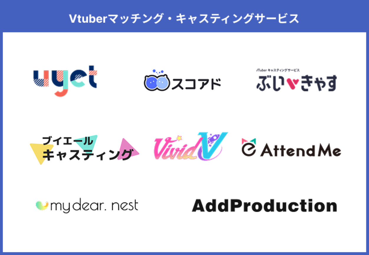 Vtuberマッチング・キャスティングサービスおすすめ8選！PR案件紹介に強いサービスを紹介